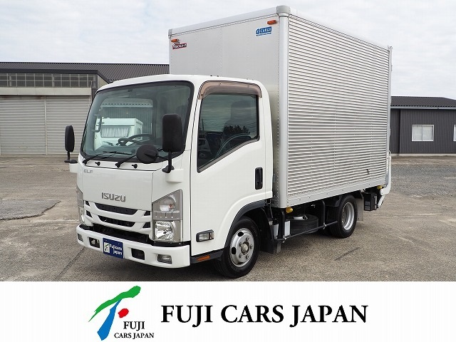 エルフ アルミバン 新明和パワーゲート付 床アルミ縞鋼板